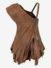Issey Miyake Brown Suede Set DM10043112  Issey Miyake 