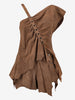 Issey Miyake Brown Suede Set DM10043112  Issey Miyake 