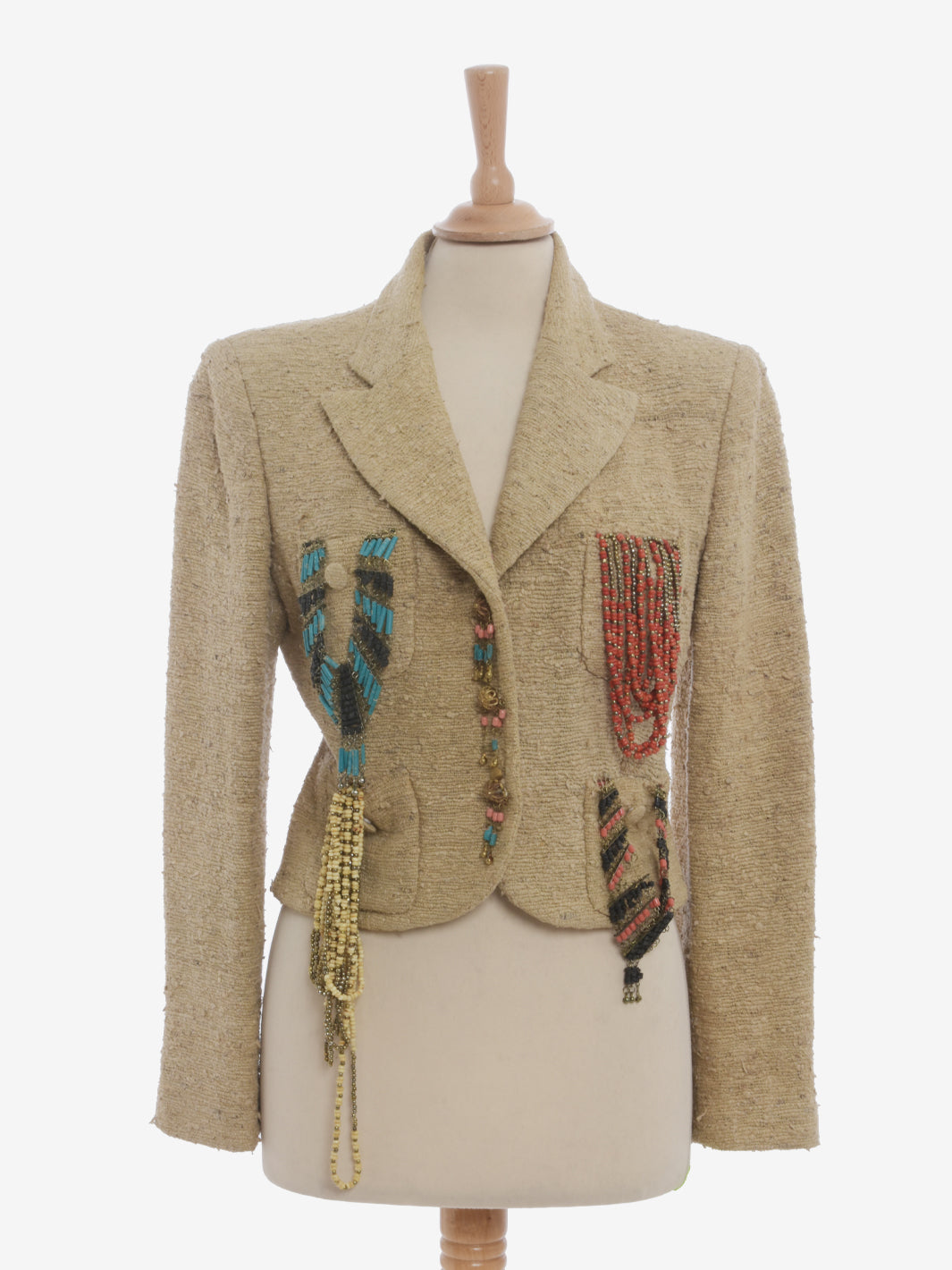 Blazer Moschino Couture con decorazioni di pendenti - anni '90