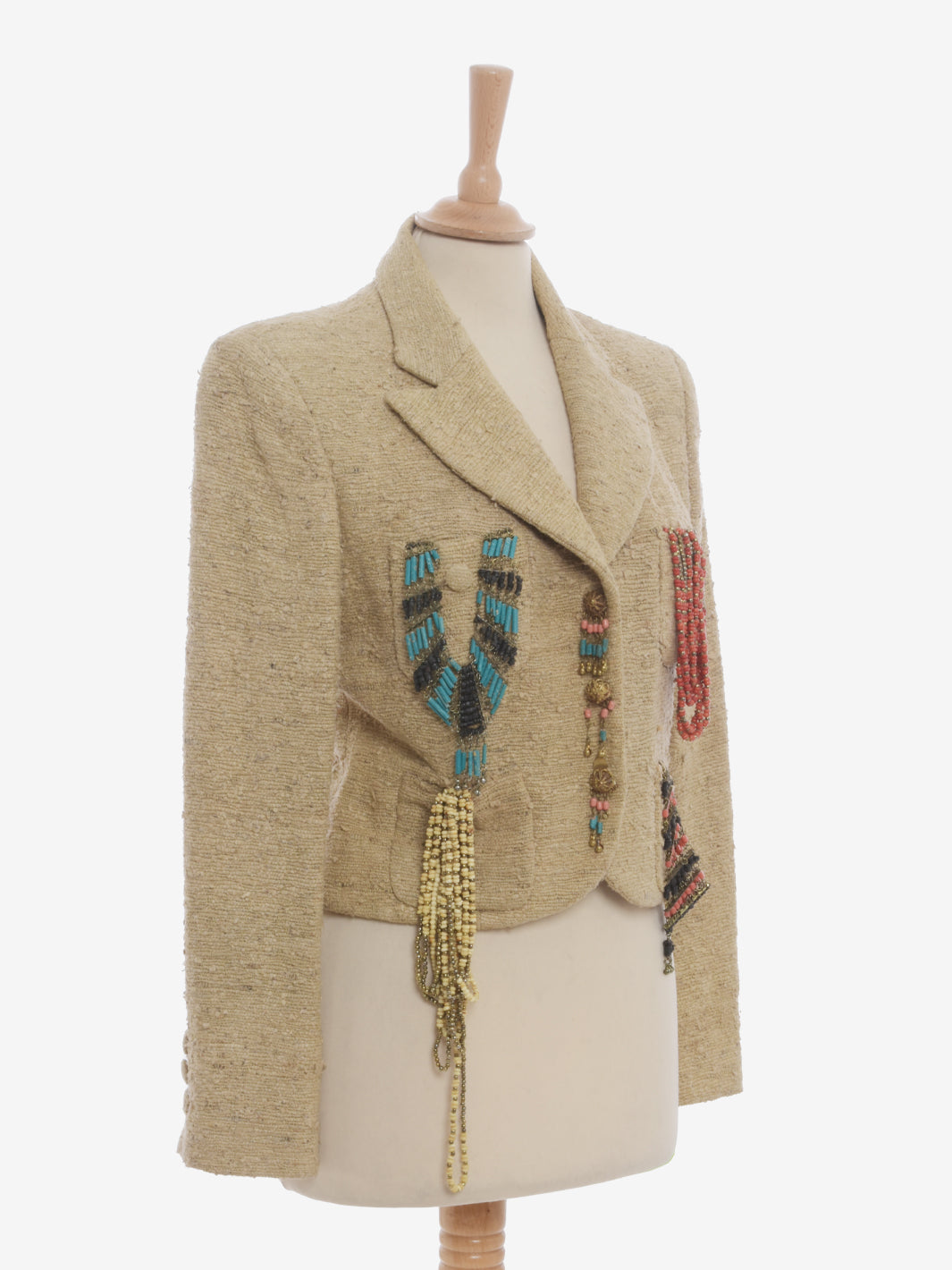 Blazer Moschino Couture con decorazioni di pendenti - anni '90