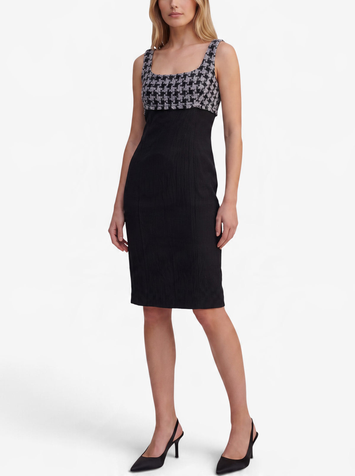 Moschino Cheap and Chic Vintage Tweed-Effect Midi Dress W191026.11  Moschino 