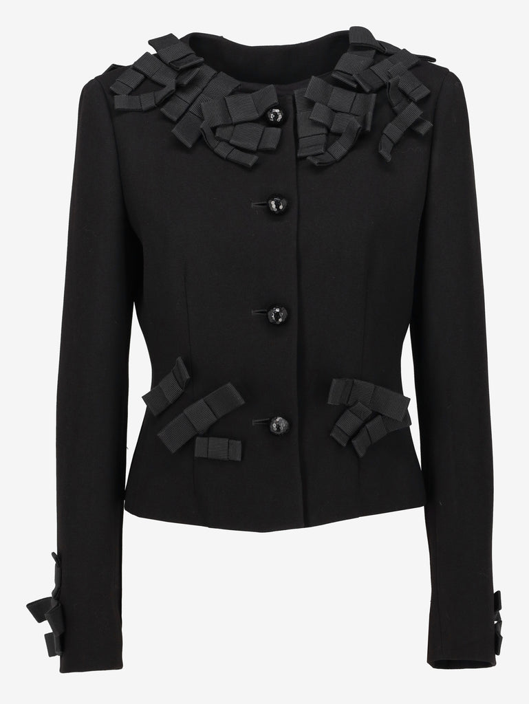 Moschino Cheap and Chic Black Bow-Detail Blazer W191026.19  Moschino 