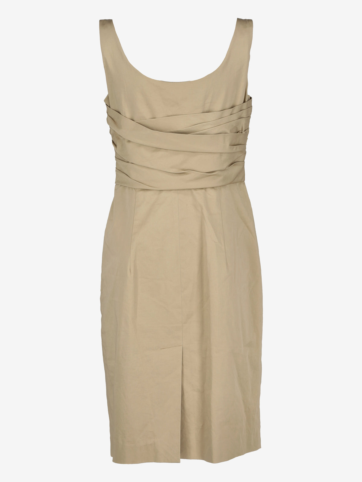 Moschino Cheap and Chic Beige Cotton Midi Dress W191026.27  Moschino 