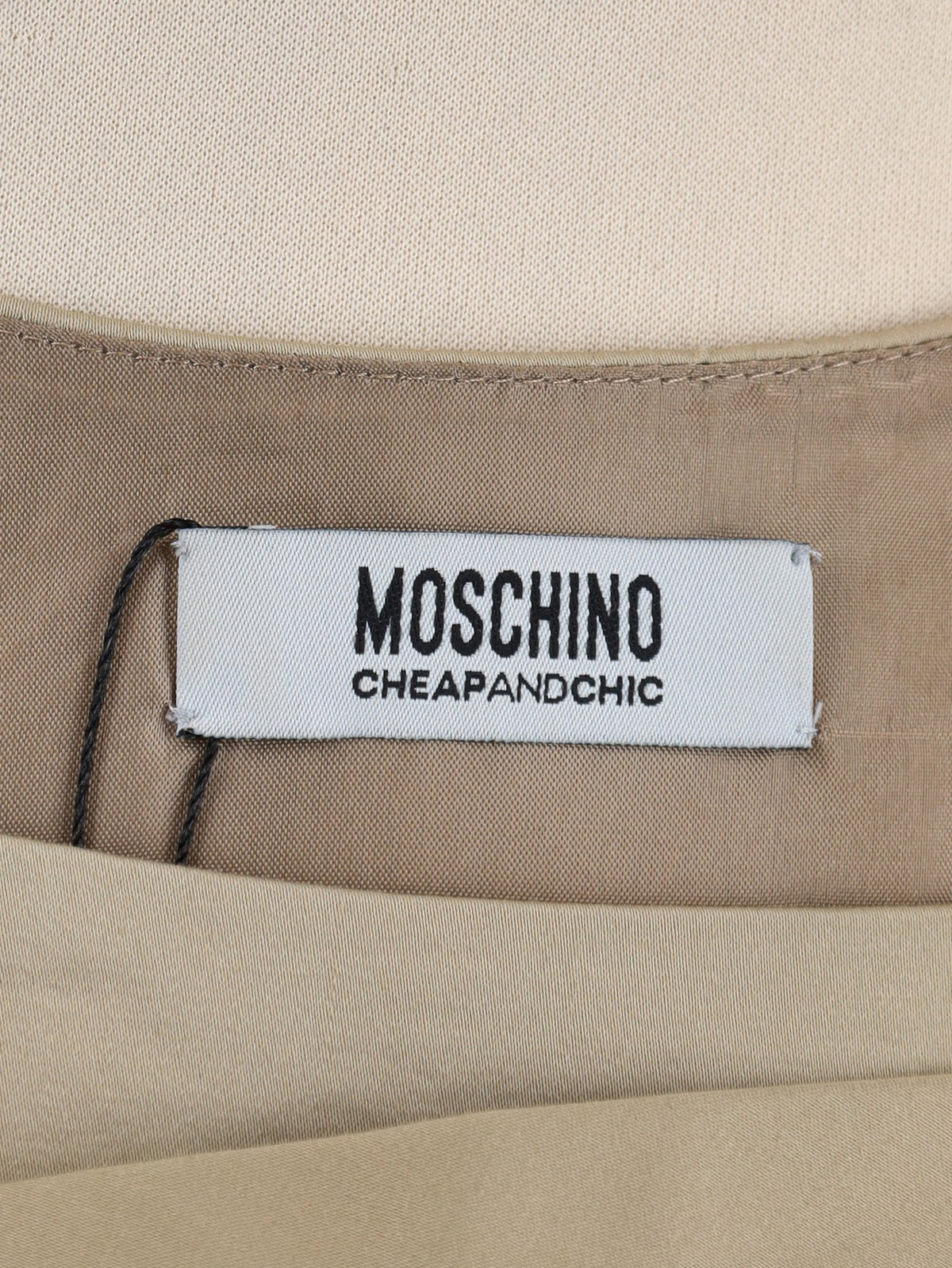 Moschino Cheap and Chic Beige Cotton Midi Dress W191026.27  Moschino 