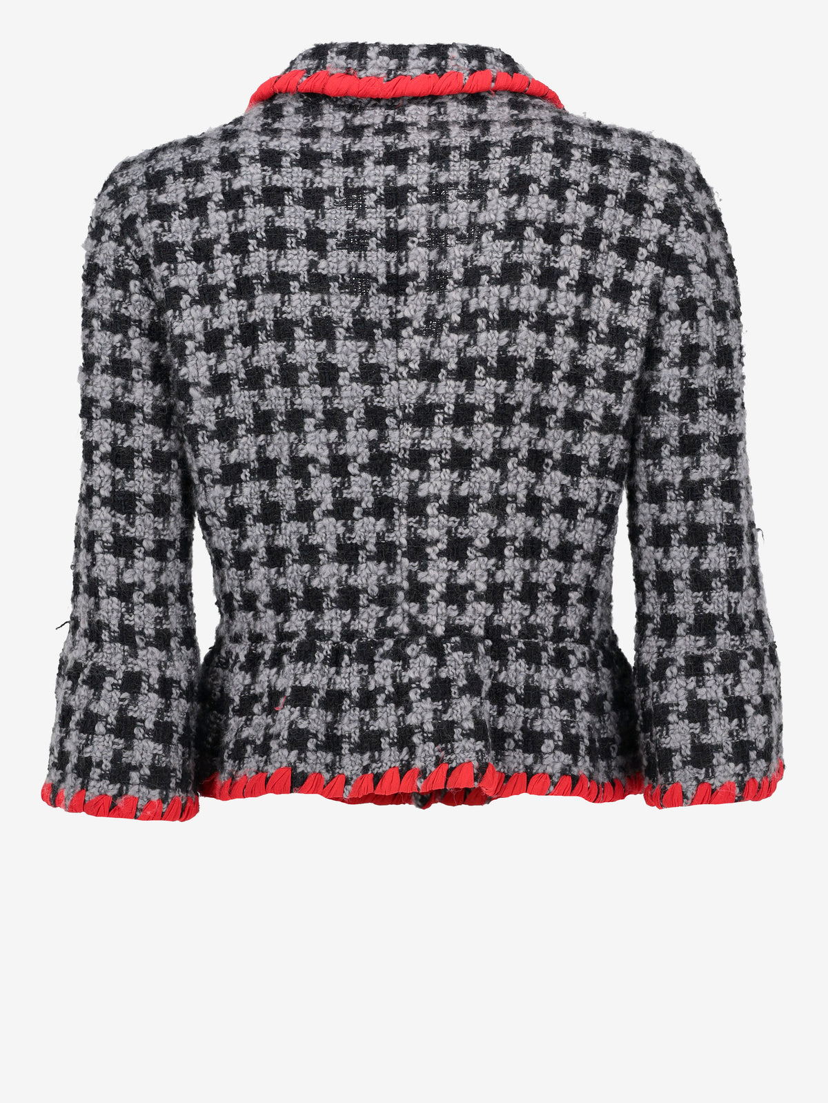 Moschino Cheap and Chic Cropped Wool-Blend Check Jacket W191026.28  Moschino 