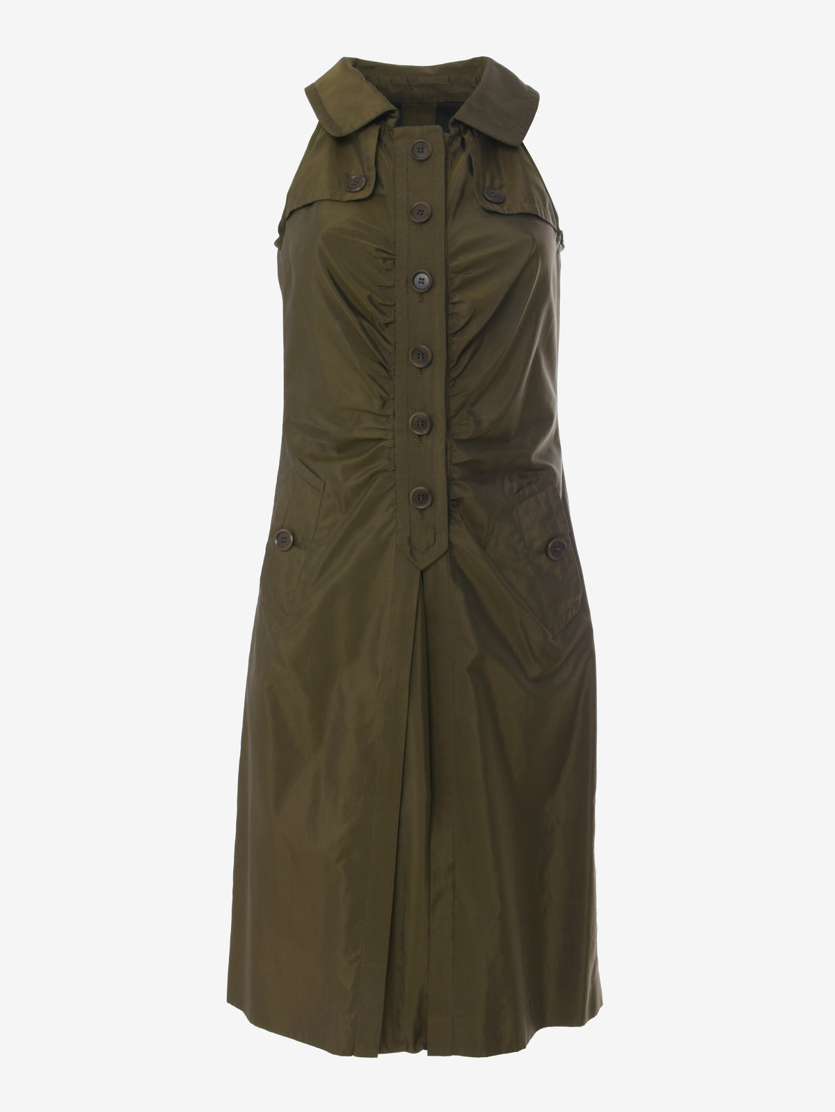 Abito midi Moschino verde militare