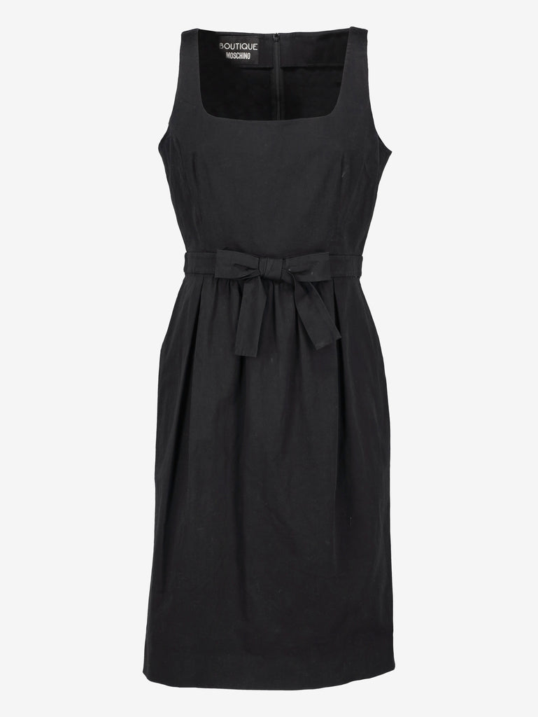 Moschino Boutique Black Midi Dress with Bow Detail W191026.25  Moschino Boutique 