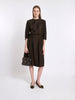 1950s wool-blend sartorial dress in melange brown shades E1000820  Vintage 