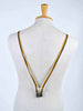 1970s striped thin suspenders in shades of brown W22030635  Vintage 