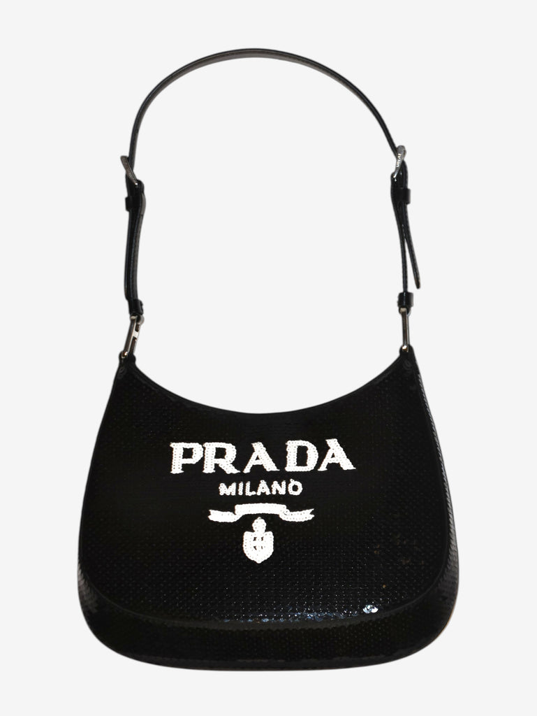 Vintage Prada Paillettes Shoulder Bag with White Front Logo MR20112025.16  Prada 