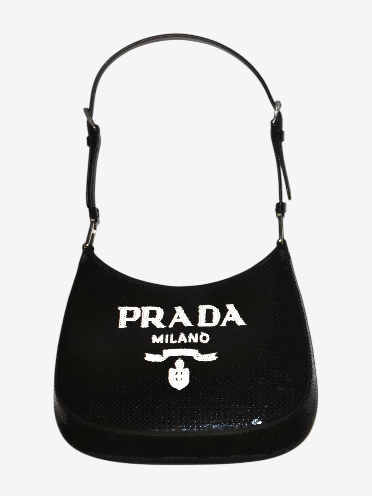 Vintage Prada Paillettes Shoulder Bag with White Front Logo MR20112025.16  Prada 