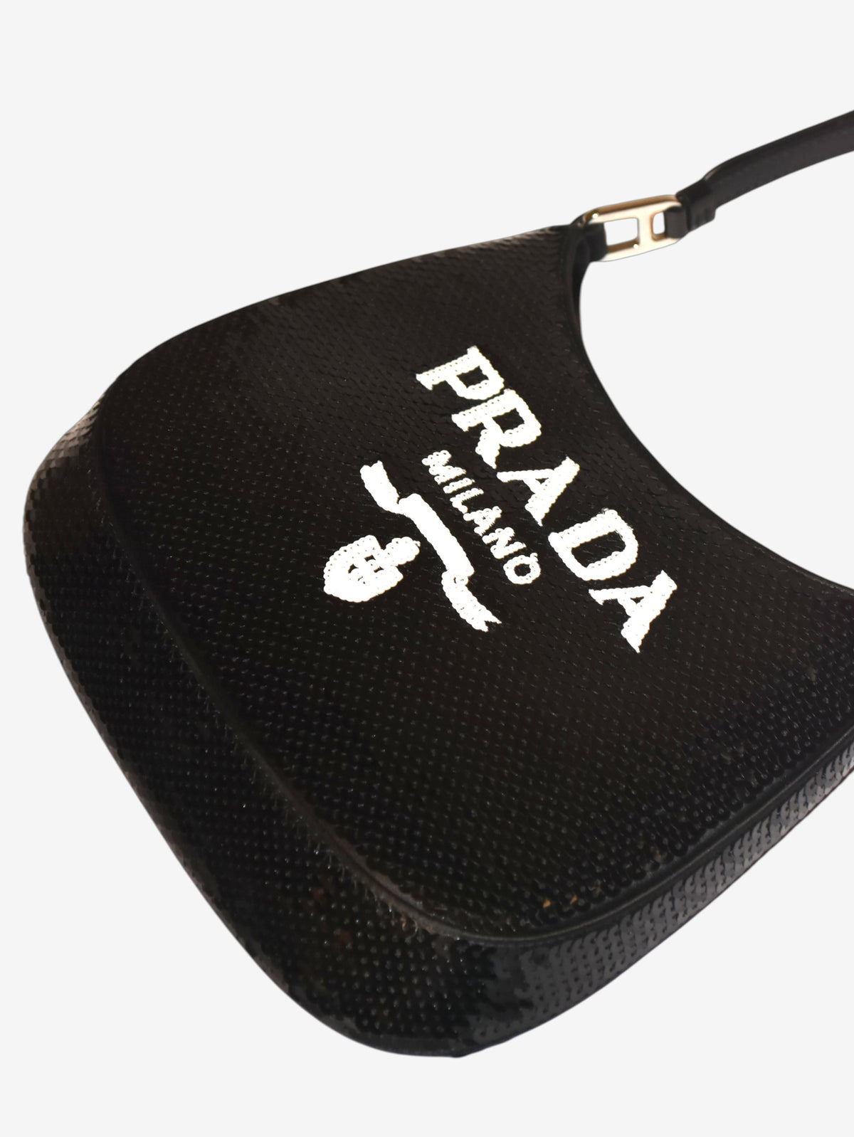Vintage Prada Paillettes Shoulder Bag with White Front Logo MR20112025.16  Prada 