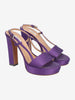 Prada Purple Satin Platform Sandals W191026.1  Prada 