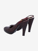 Prada Brown Leather Slingback Heels W191026.2  Prada 