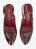 Prada Brown Leather Slingback Heels W191026.2  Prada 