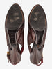 Prada Brown Leather Slingback Heels W191026.2  Prada 