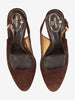 Prada Brown Suede Slingback Heels W191026.3  Prada 