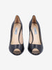 Prada Classic Black Leather Peep-Toe Pumps W191026.4  Prada 