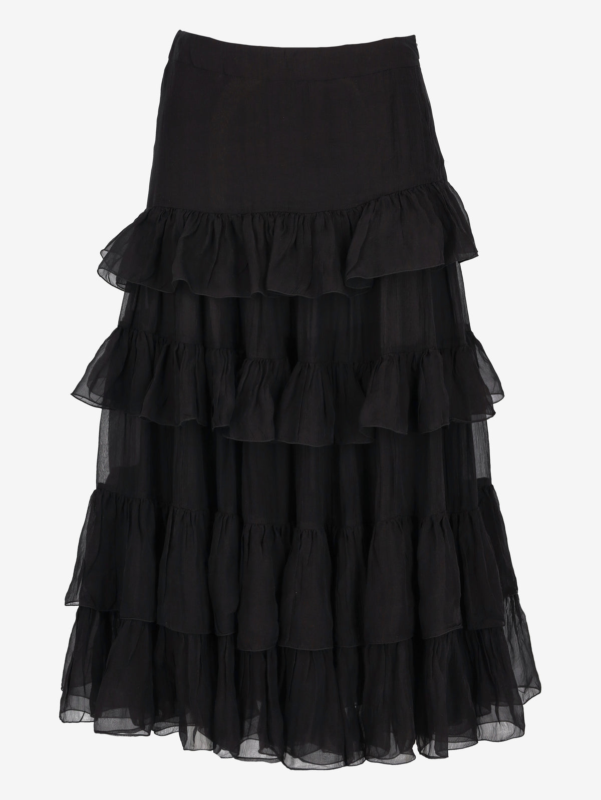Prada Lightweight Ruffled Long Skirt W2926.28  Prada 