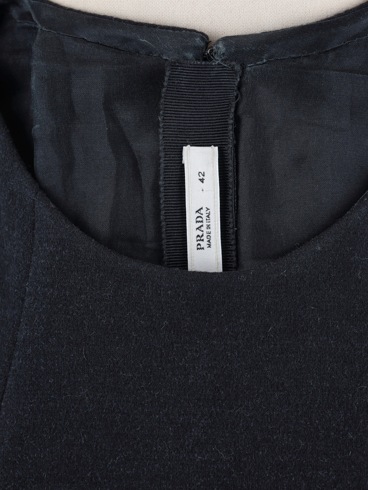 Prada Sleeveless Wool Midi Dress with Back Bow W2926.3  Prada 