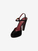 Prada Black Velvet-Effect Heeled Shoes W2926.44  Prada 