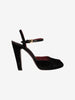 Prada Black Velvet-Effect Heeled Shoes W2926.44  Prada 