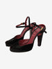 Prada Black Velvet-Effect Heeled Shoes W2926.44  Prada 