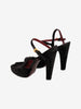 Prada Black Velvet-Effect Heeled Shoes W2926.44  Prada 