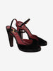 Prada Black Velvet-Effect Heeled Shoes W2926.44  Prada 