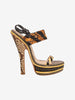 Prada Spring/Summer 2009 Runway Patchwork Python Platform Sandals W2926.46  Prada 