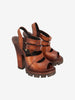 Prada FW2013 Distressed Leather High-Heel Sandals W6826.11  Prada 