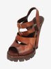 Prada FW2013 Distressed Leather High-Heel Sandals W6826.11  Prada 