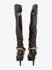 Prada 2000s Leather Knee-High Boots with Gold Detail W6826.9  Prada 