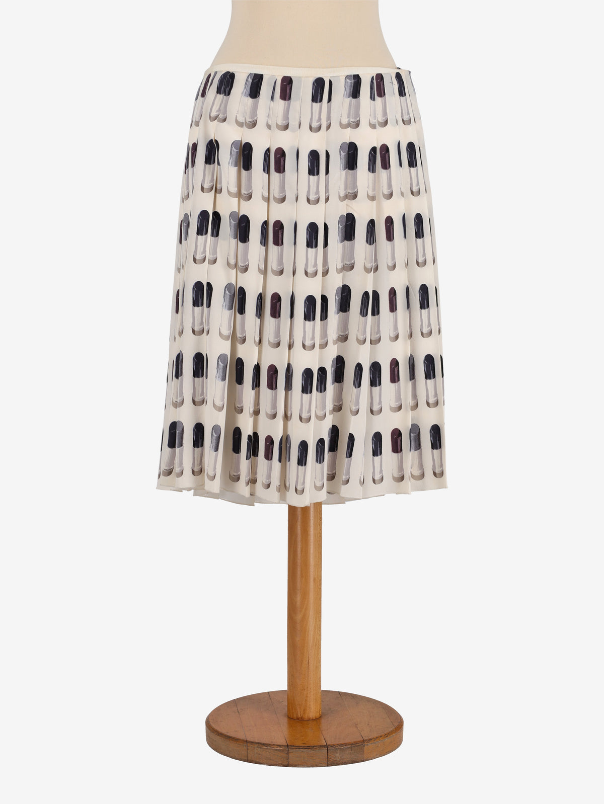 Prada Lipstick Print Midi Skirt - 00s