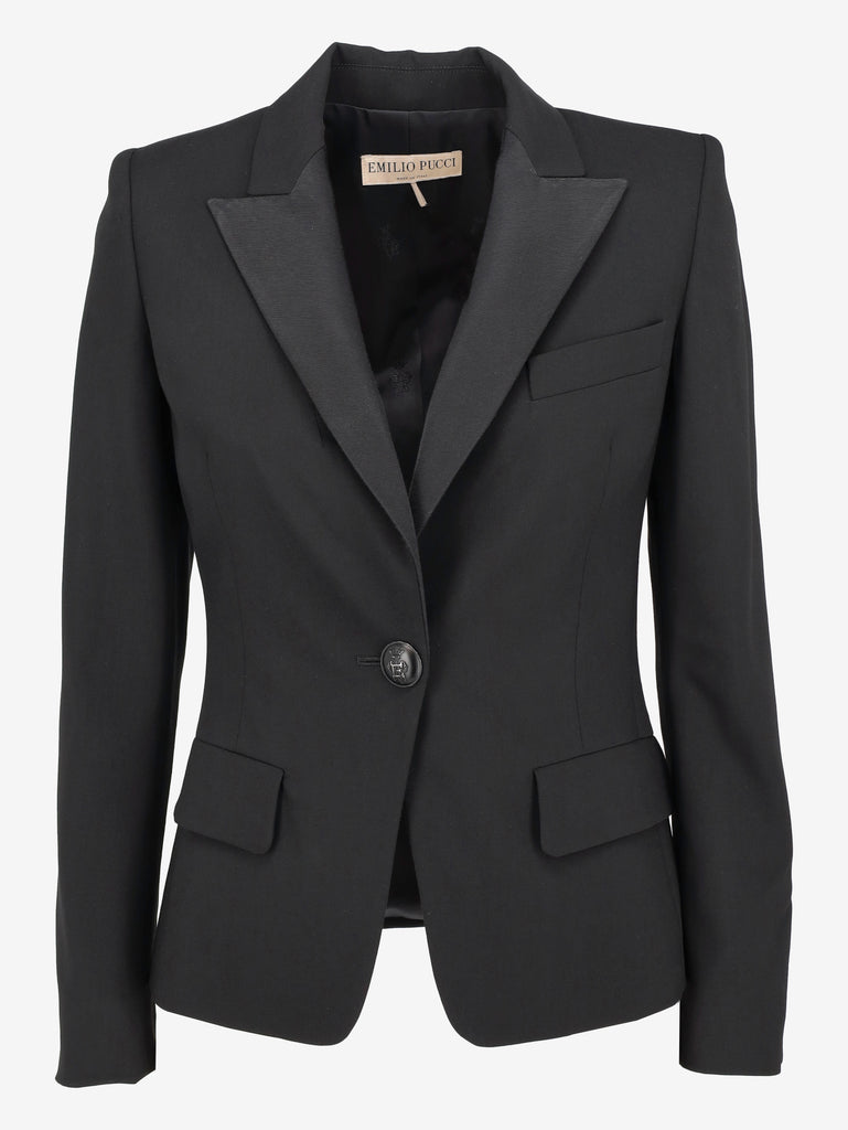 Emilio Pucci Classic Black Blazer with Decorative Metal Button 19102026.3  Pucci 