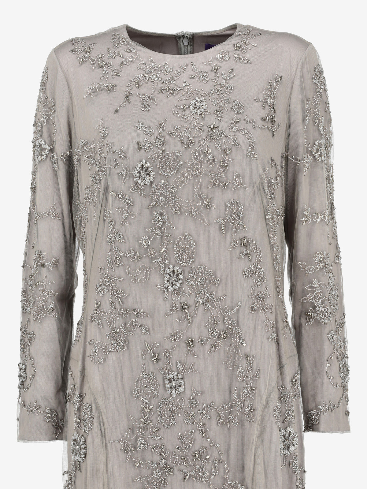Ralph Lauren Embroidered Tulle & Silk Evening Gown CVM26.22.58  Ralph Lauren 