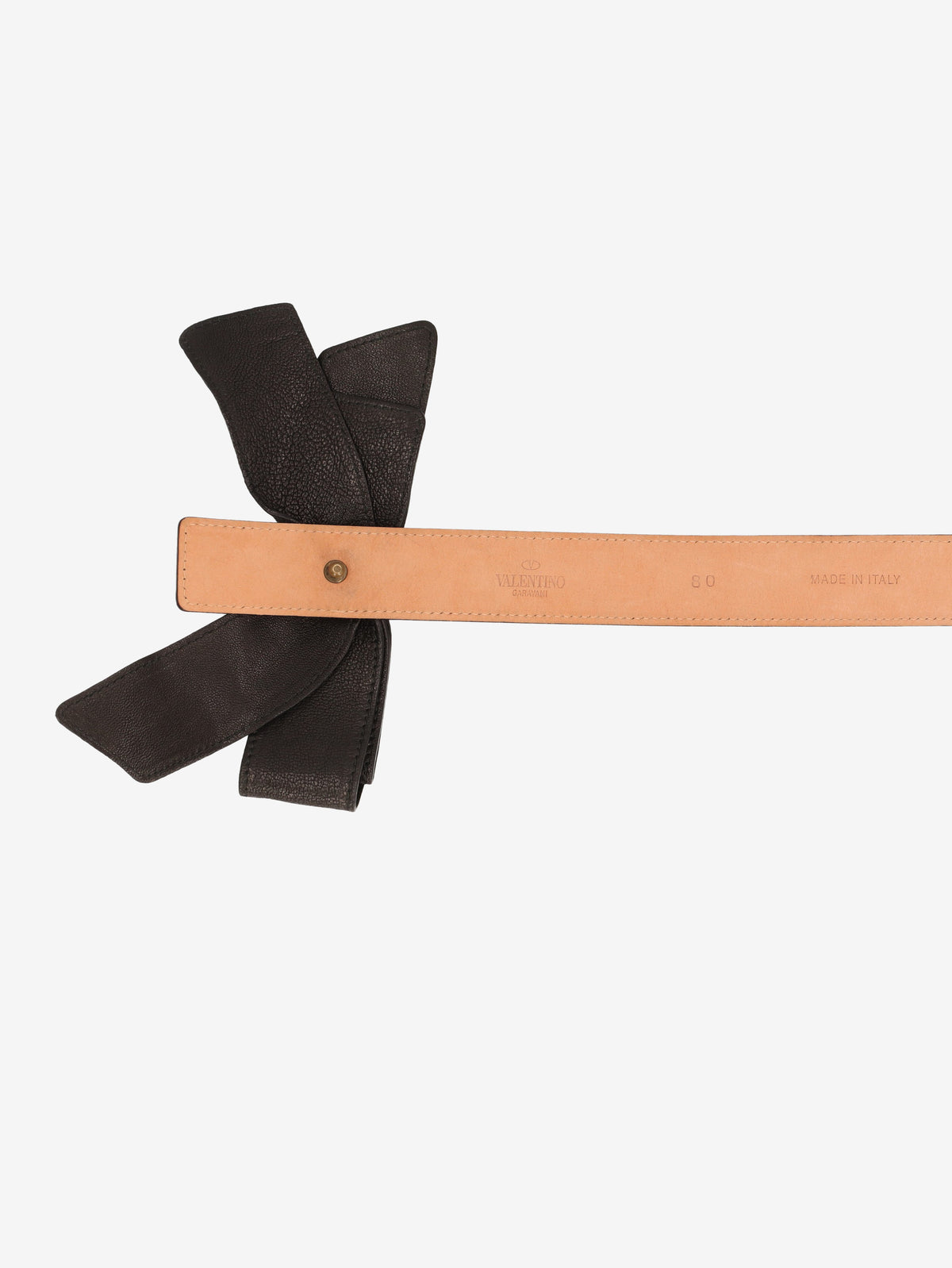 Valentino Black Leather Bow Belt W2926.43  Red Valentino 