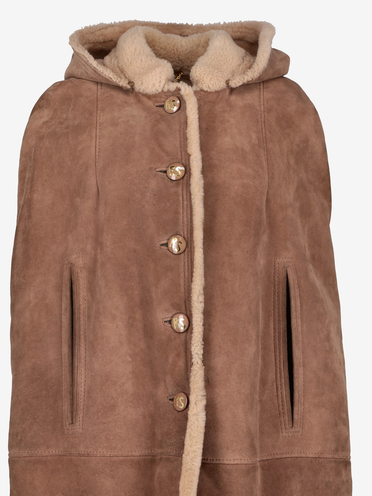 Vintage Shearling Hooded Cape B4925.1  Ritz Saddler 