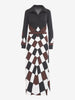 Roberta Di Camerino Rhombus Print Dress