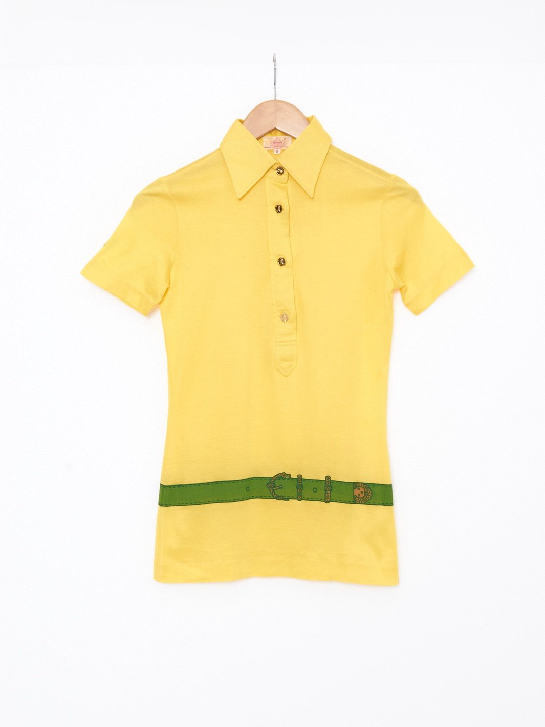 1970s Roberta Di Camerino polo shirt in yellow cotton