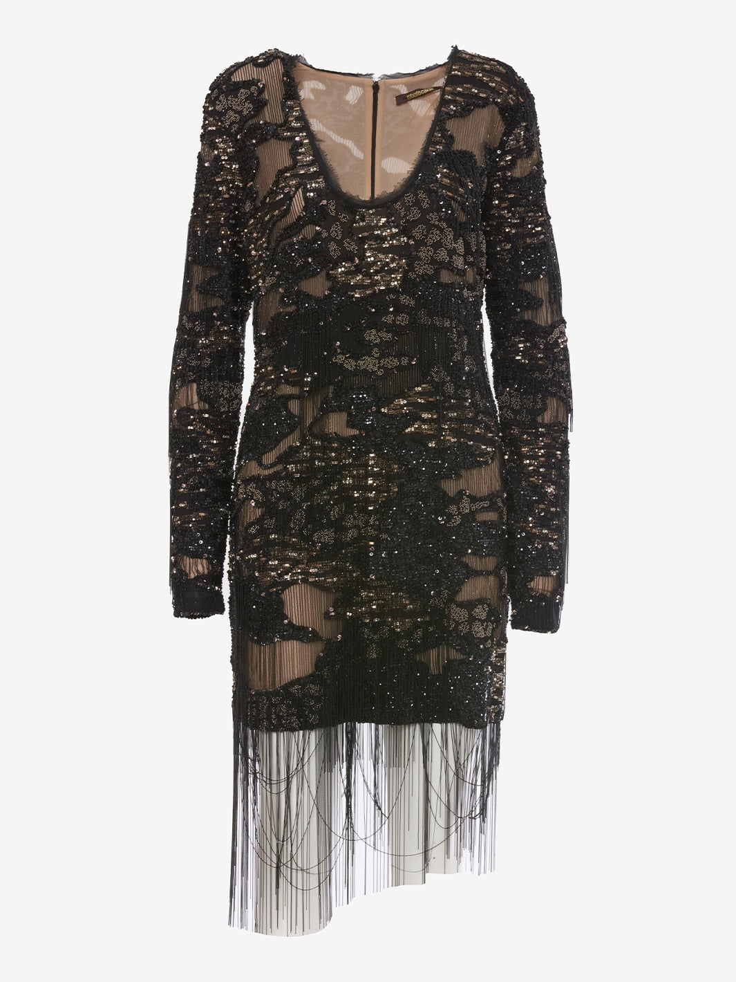 Roberto Cavalli Embroidered Silk Dress with Appliqués W230328.12  Roberto Cavalli 