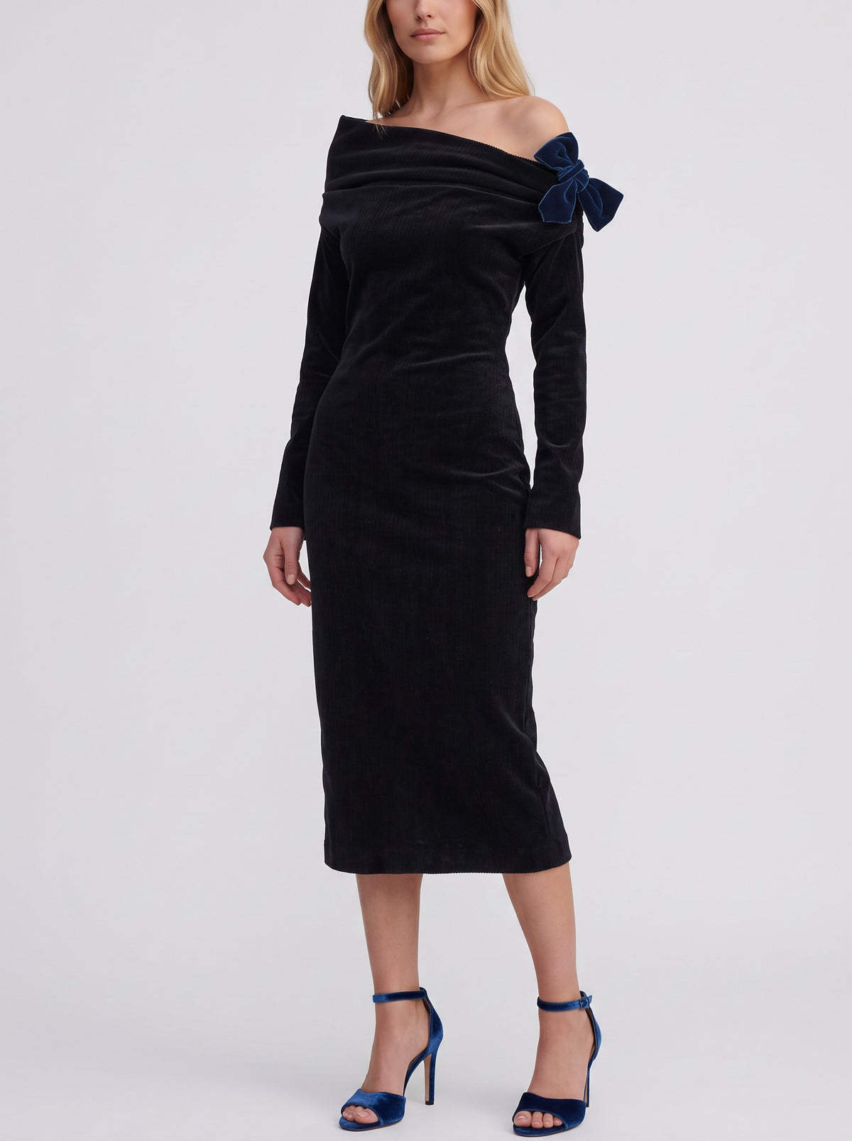 Romeo Gigli Vintage Off-Shoulder Cotton Dress W27526.192  Romeo Gigli 