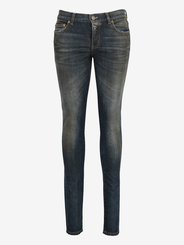 Saint Laurent Low-Waist Skinny Straight Jeans CVB23.4.3  Saint Laurent 