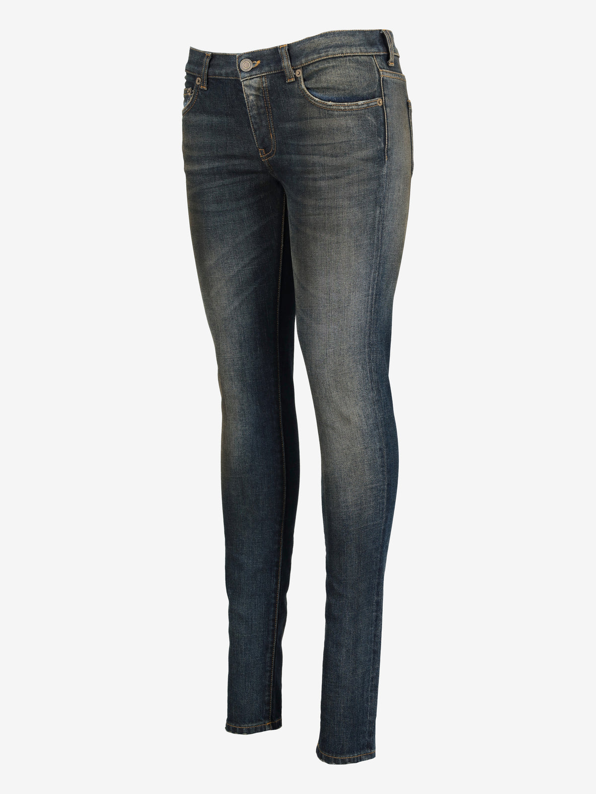 Saint Laurent Low-Waist Skinny Straight Jeans CVB23.4.3  Saint Laurent 