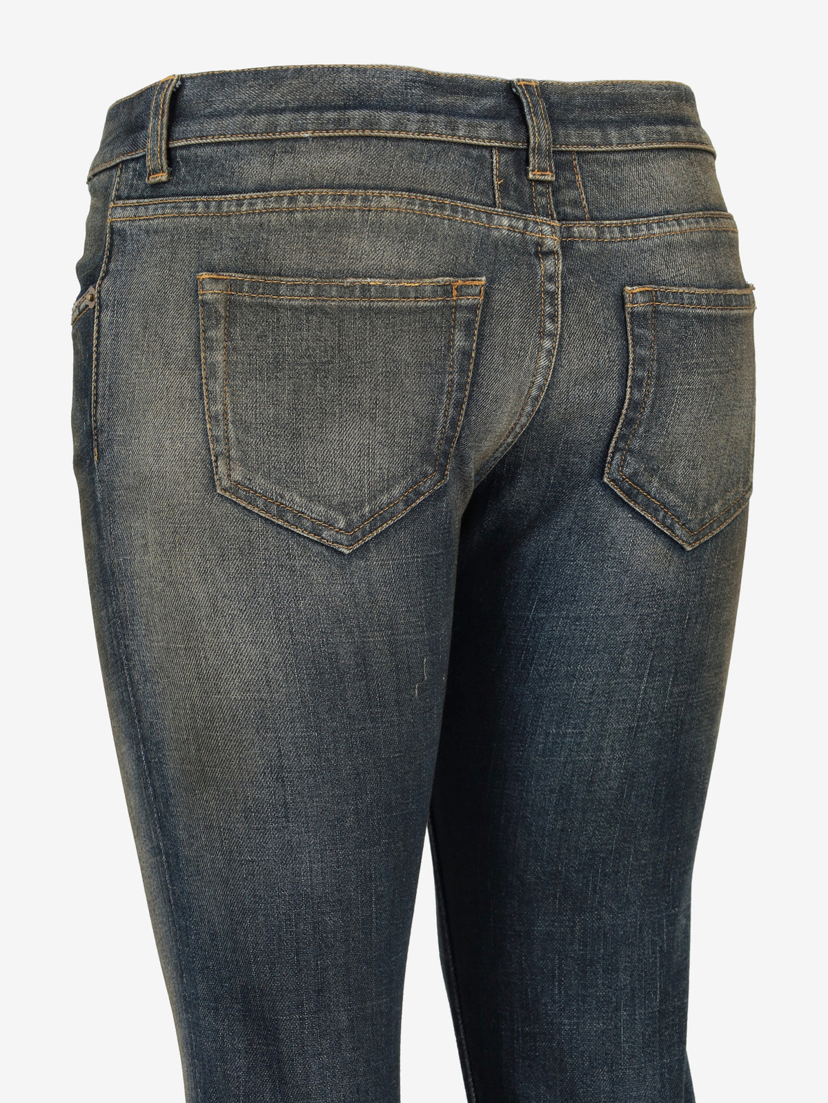 Saint Laurent Low-Waist Skinny Straight Jeans CVB23.4.3  Saint Laurent 