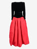 Yves Saint Laurent Rive Gauche FW 1988-89 Black Velvet & Red Faille Ballgown W2926.1  Yves Saint Laurent 