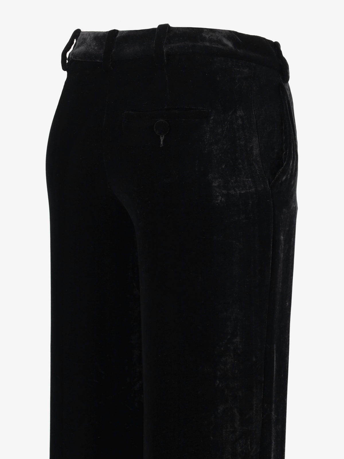 Salvatore Ferragamo Velvet-Effect Wide-Leg Trousers CVM26.8.6  Salvatore Ferragamo 