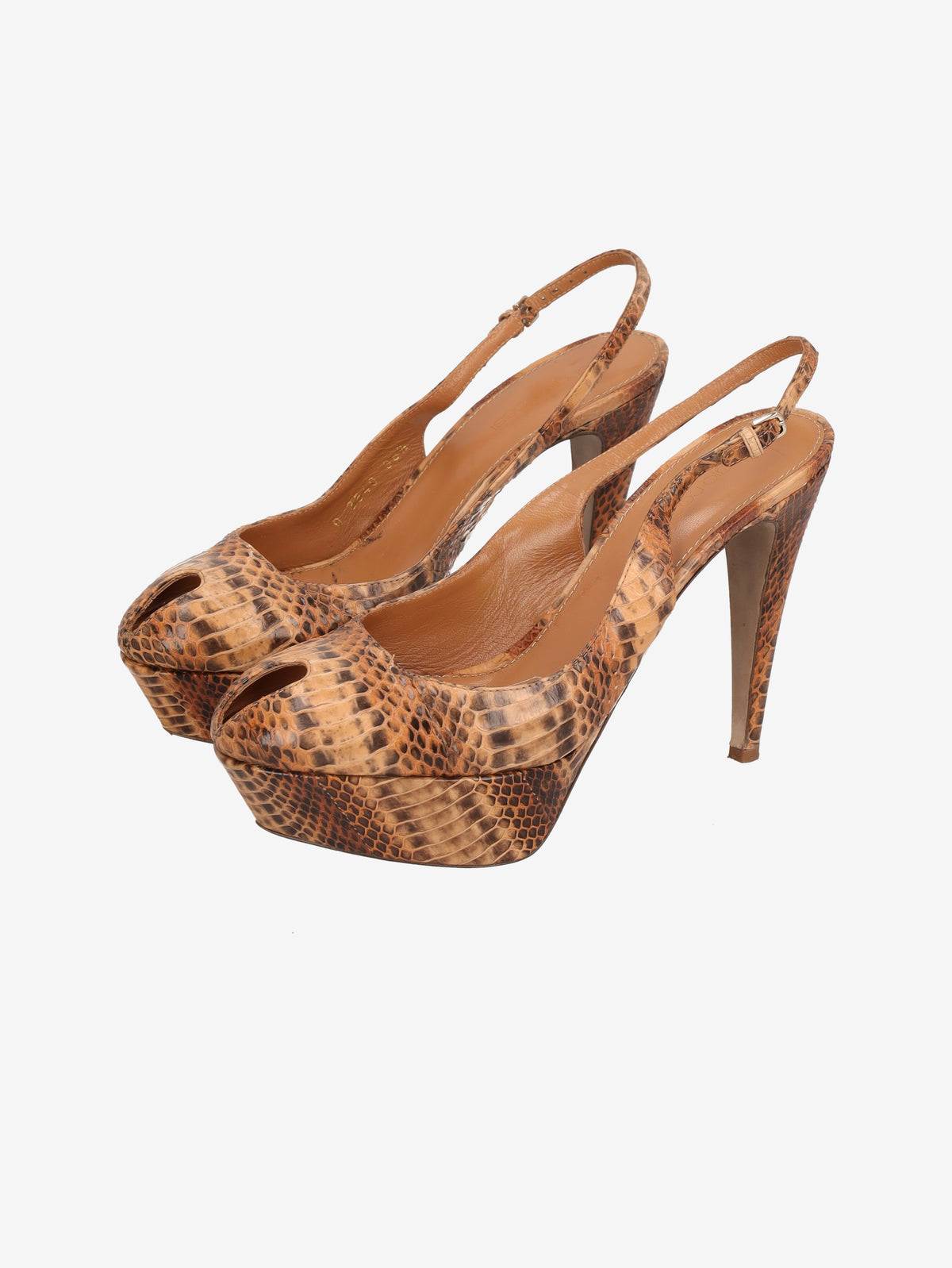 Sergio Rossi Python-Effect Platform Heels W6826.1  Sergio Rossi 