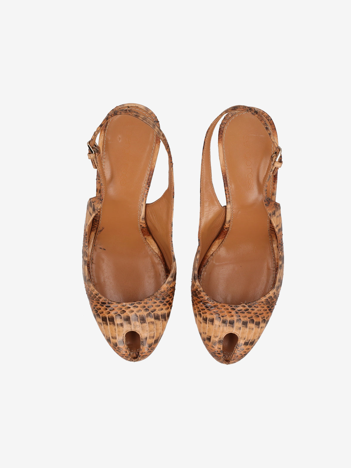 Sergio Rossi Python-Effect Platform Heels W6826.1  Sergio Rossi 