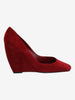 Sergio Rossi Red Suede Wedge Heels W6826.2  Sergio Rossi 
